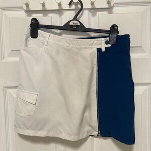 Louis Castel Blue and White Golf Tennis Skirt Sz. M (estimated)